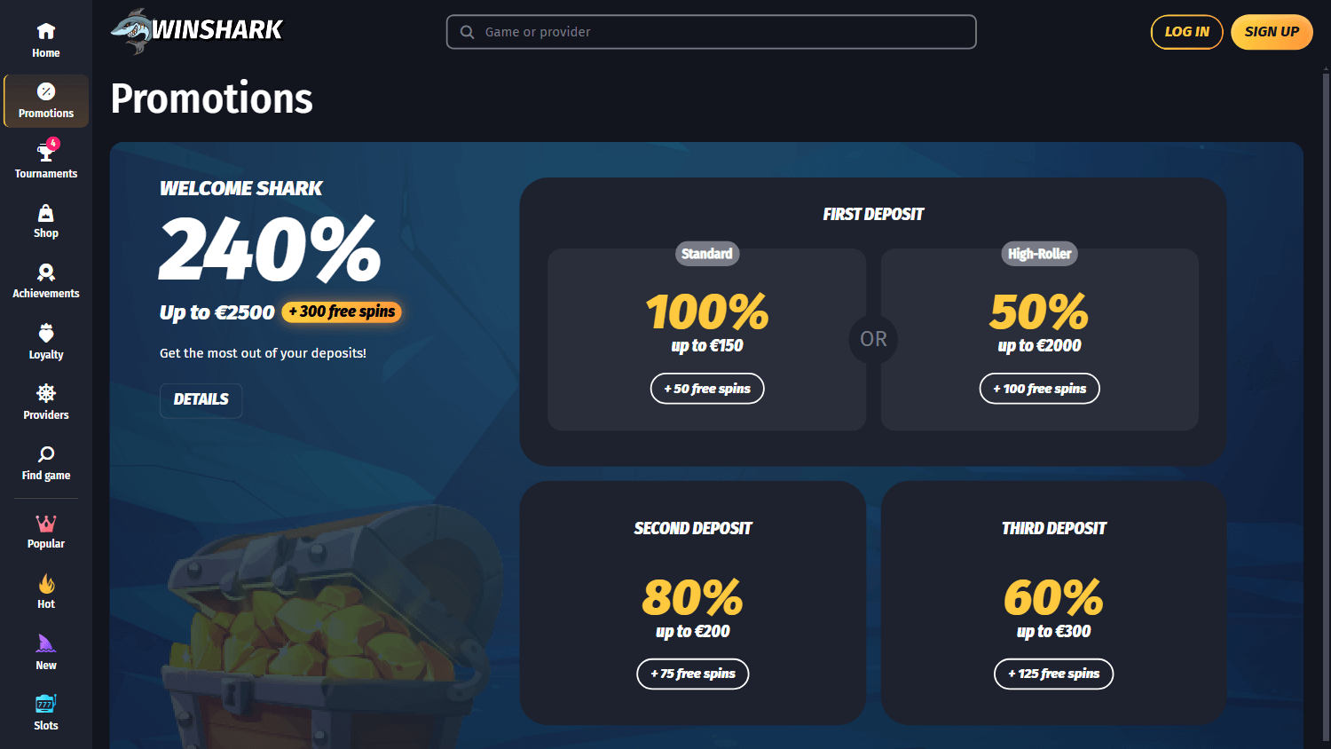 Μαρτυρία WinShark Casino